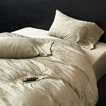 Silky Floral Jacquard Cooling Tencel Bedding Set