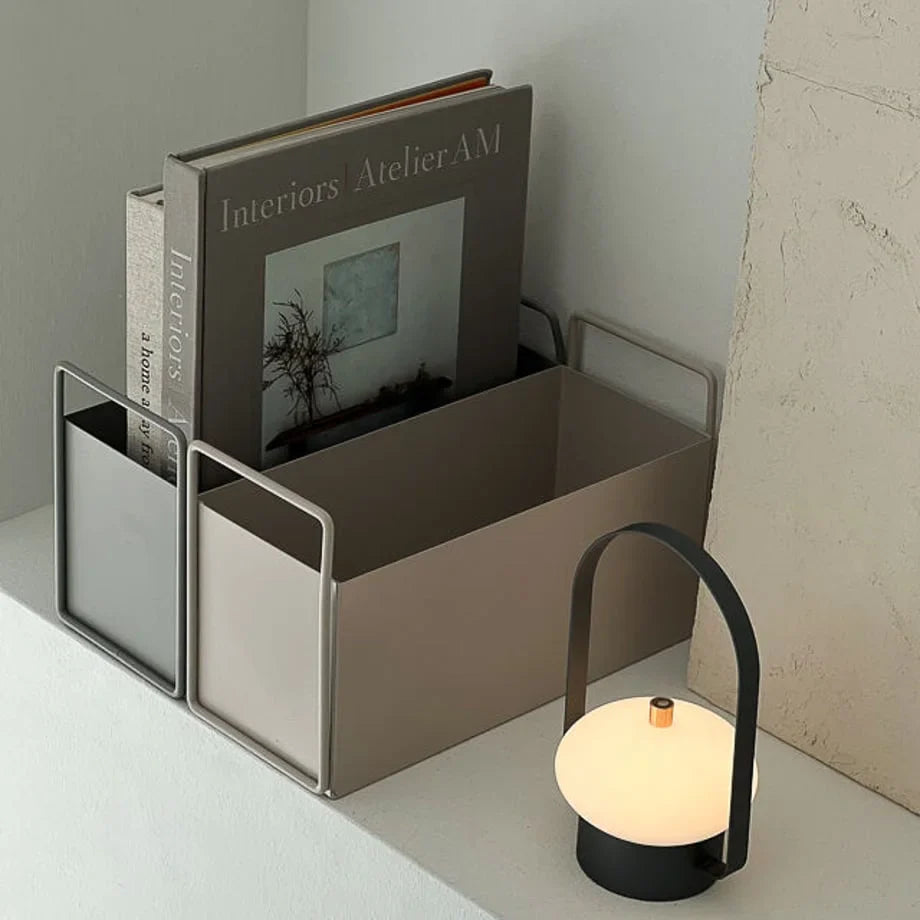 Matte Metal Minimalist Desktop Organizer