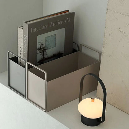 Matte Metal Minimalist Desktop Organizer