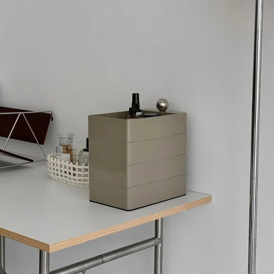 Sleek Minimalist ABS Rotating Makeup Organizer