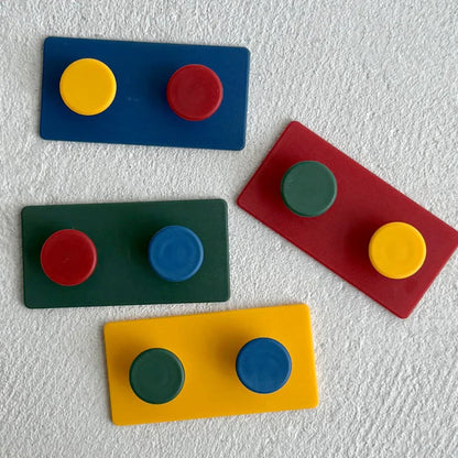 Matte Colorblock ABS Decorative Hooks 4 set