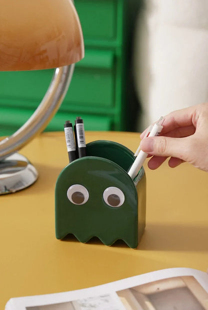 Glossy Retro Ghost Ceramic Pen Holder