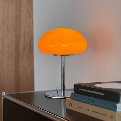 Glossy Dome Metal Mushroom Accent Lamp