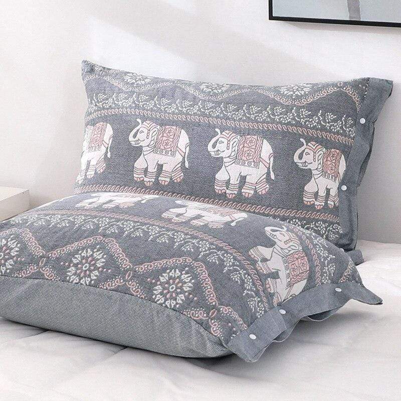 2er Set Boho Elefant Kissenbezug