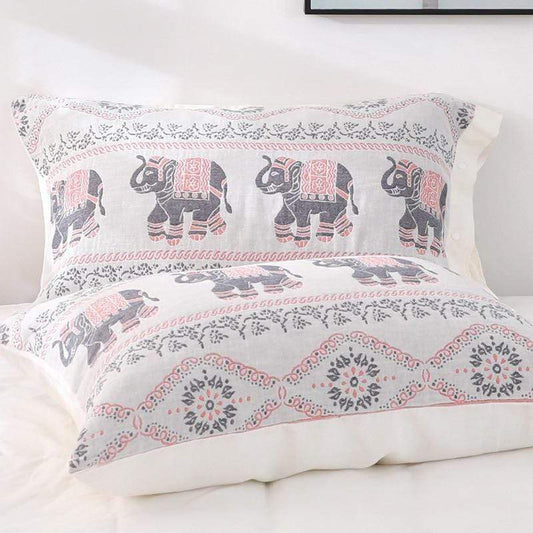 Ensemble de 2 housses de coussin éléphant bohème