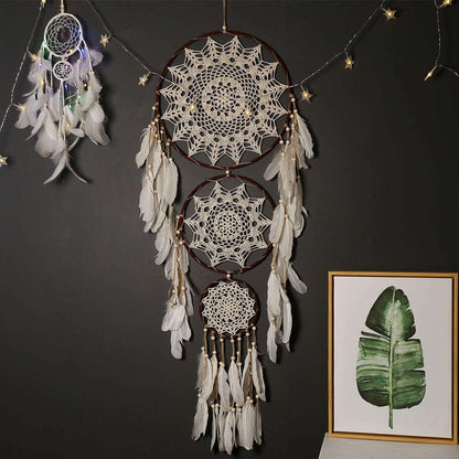 3 Rings Circle Large Boho Dream Catcher