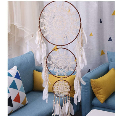 3 Rings Circle Large Boho Dream Catcher