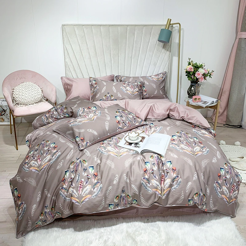 Amelia Feather Print Egyptian Cotton Bedding Set