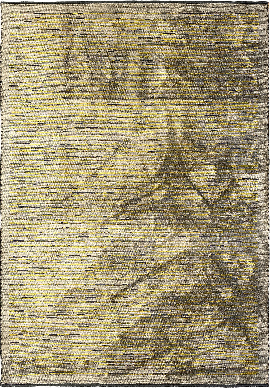 Stripe Yellow - Beige Rug