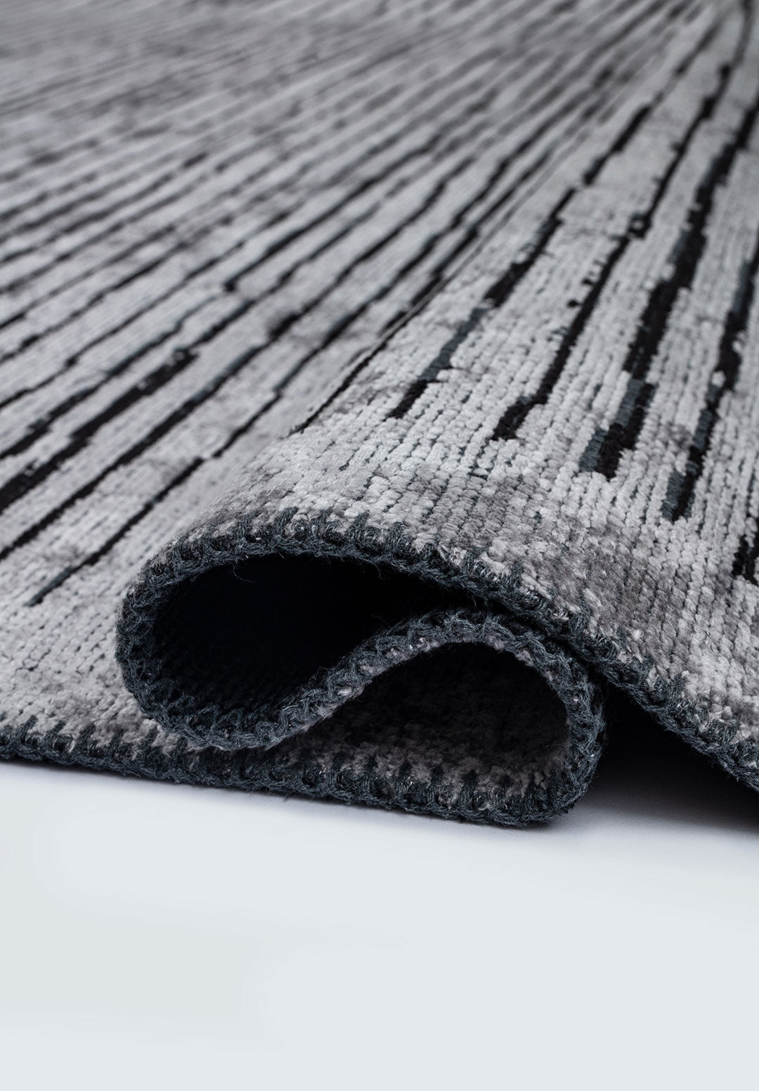 Stripe Black - Light Grey Rug