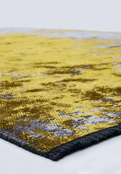 Paint Yellow - Light Grey Rug
