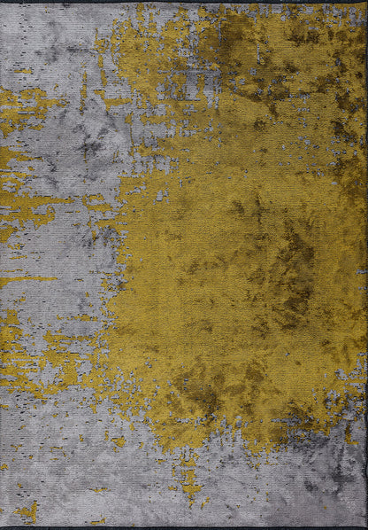 Paint Yellow - Light Grey Rug