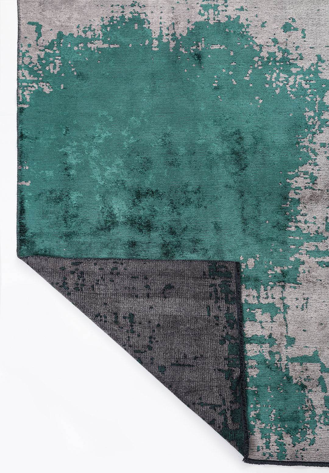 Paint Dark Green - Grey Rug