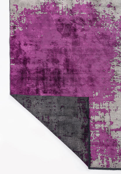 Paint Purple - Grey Rug