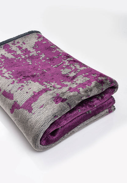 Paint Purple - Grey Rug