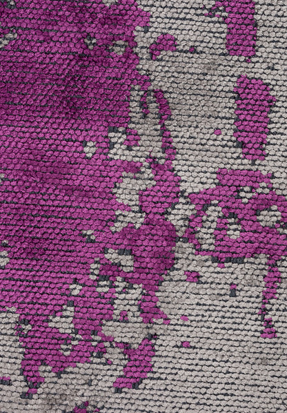 Paint Purple - Grey Rug