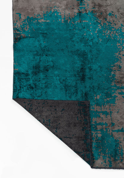 Paint Dark Turquoise - Anthracite Rug