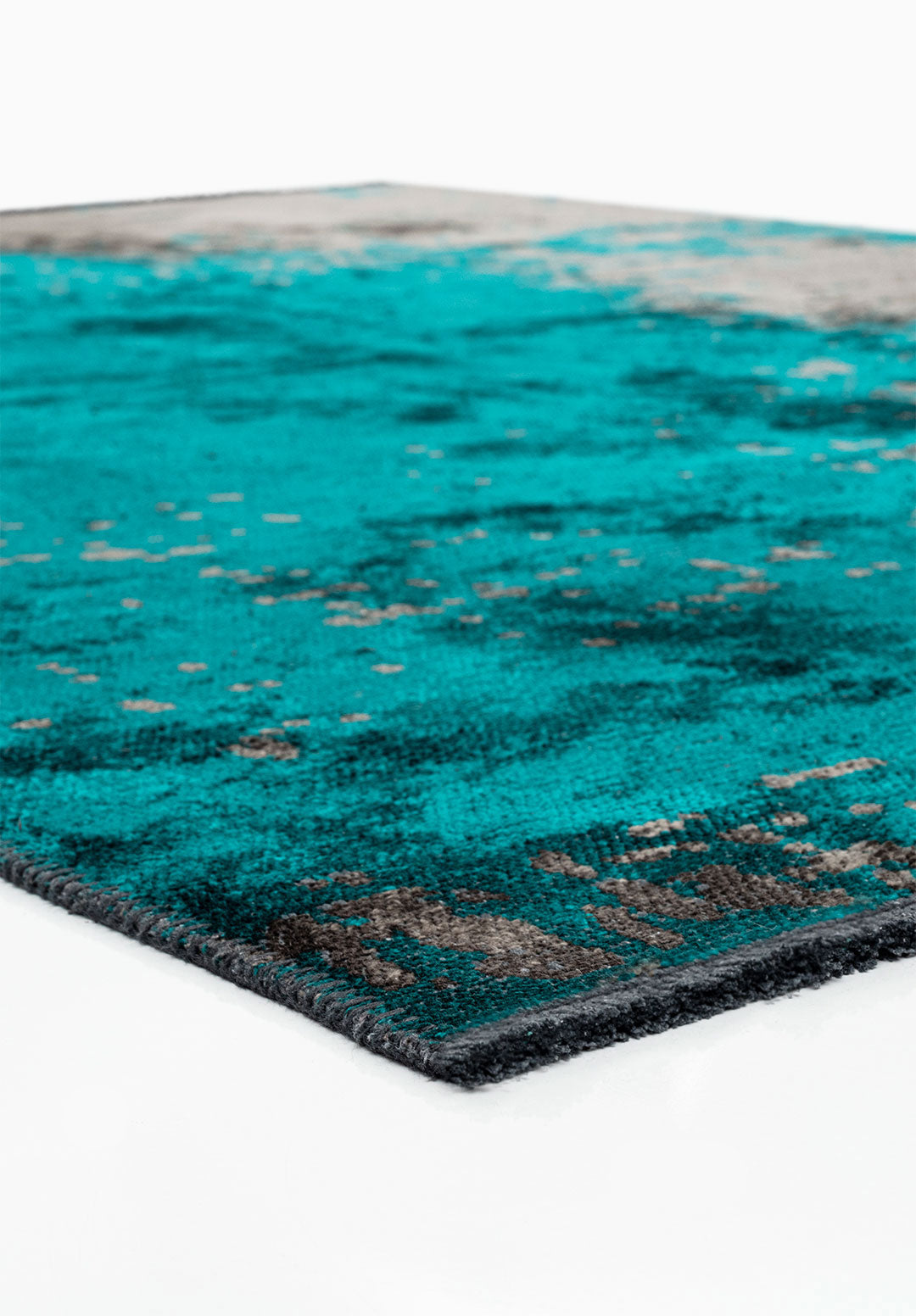 Paint Dark Turquoise - Anthracite Rug
