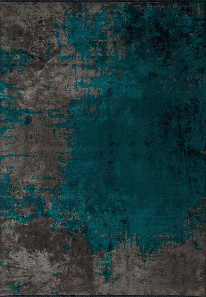 Paint Dark Turquoise - Anthracite Rug