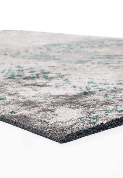 Rustic Grey - Dark Green Rug