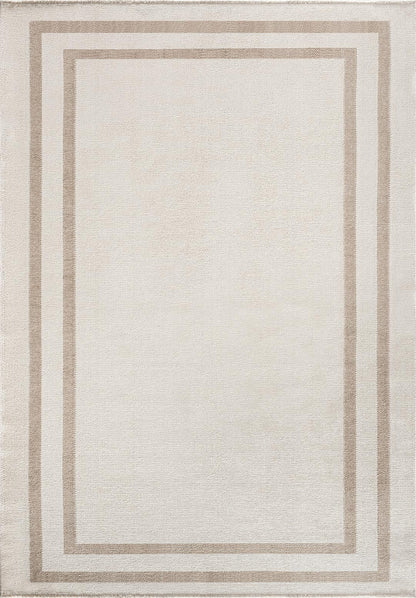 Parallel Border Ecru - Nougat Rug