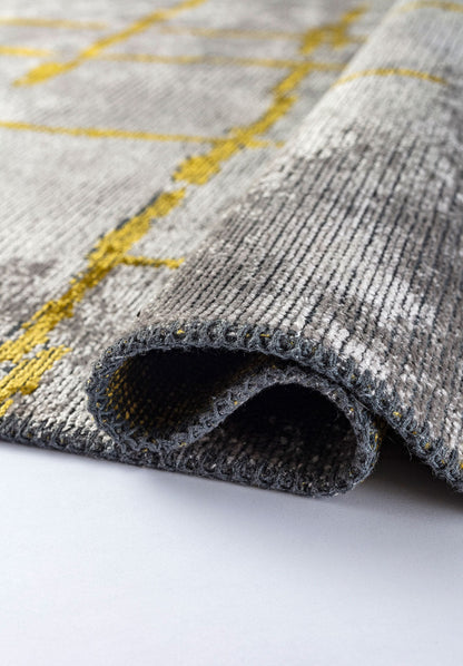 Mark Yellow - Light Grey Rug