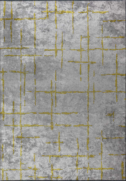 Mark Yellow - Light Grey Rug