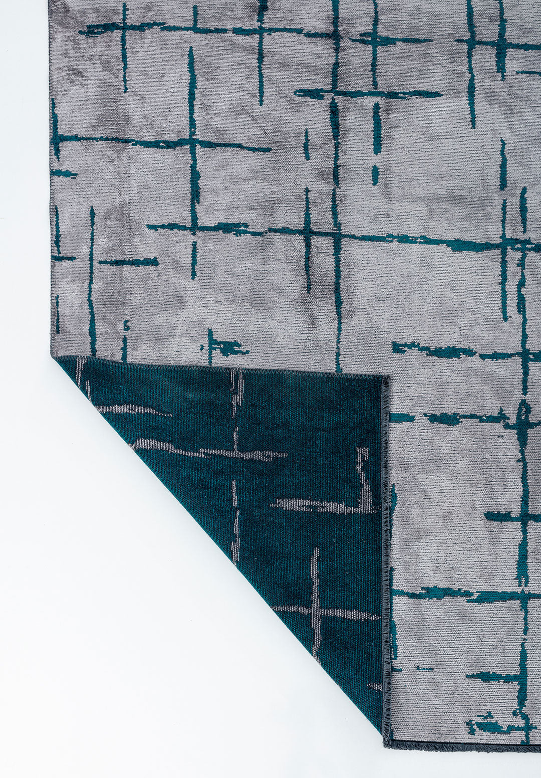 Mark Dark Turquoise - Light Grey Rug