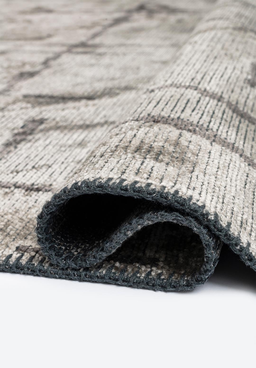Mark Dark Grey - Cream Rug