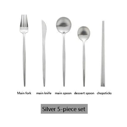 Stainless Steel Knife, Fork and Spoon Tableware