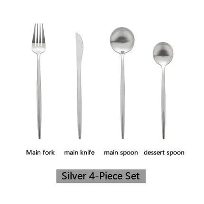 Stainless Steel Knife, Fork and Spoon Tableware