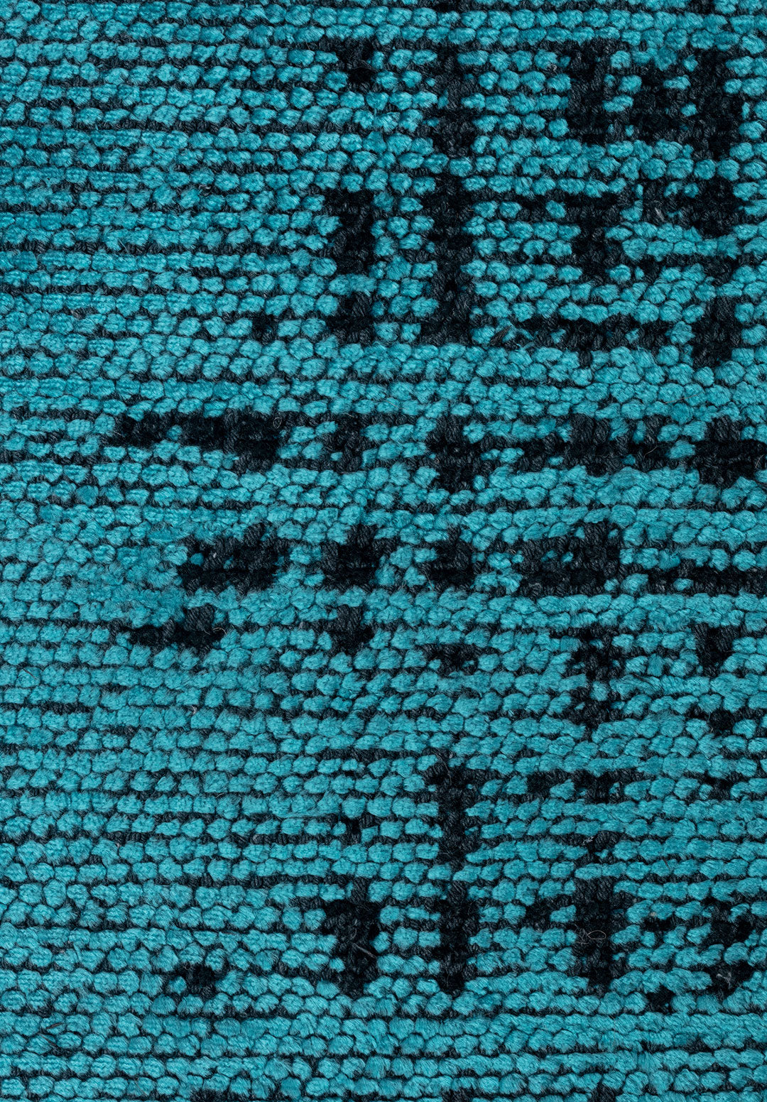 Space Turquoise - Matte Black Rug