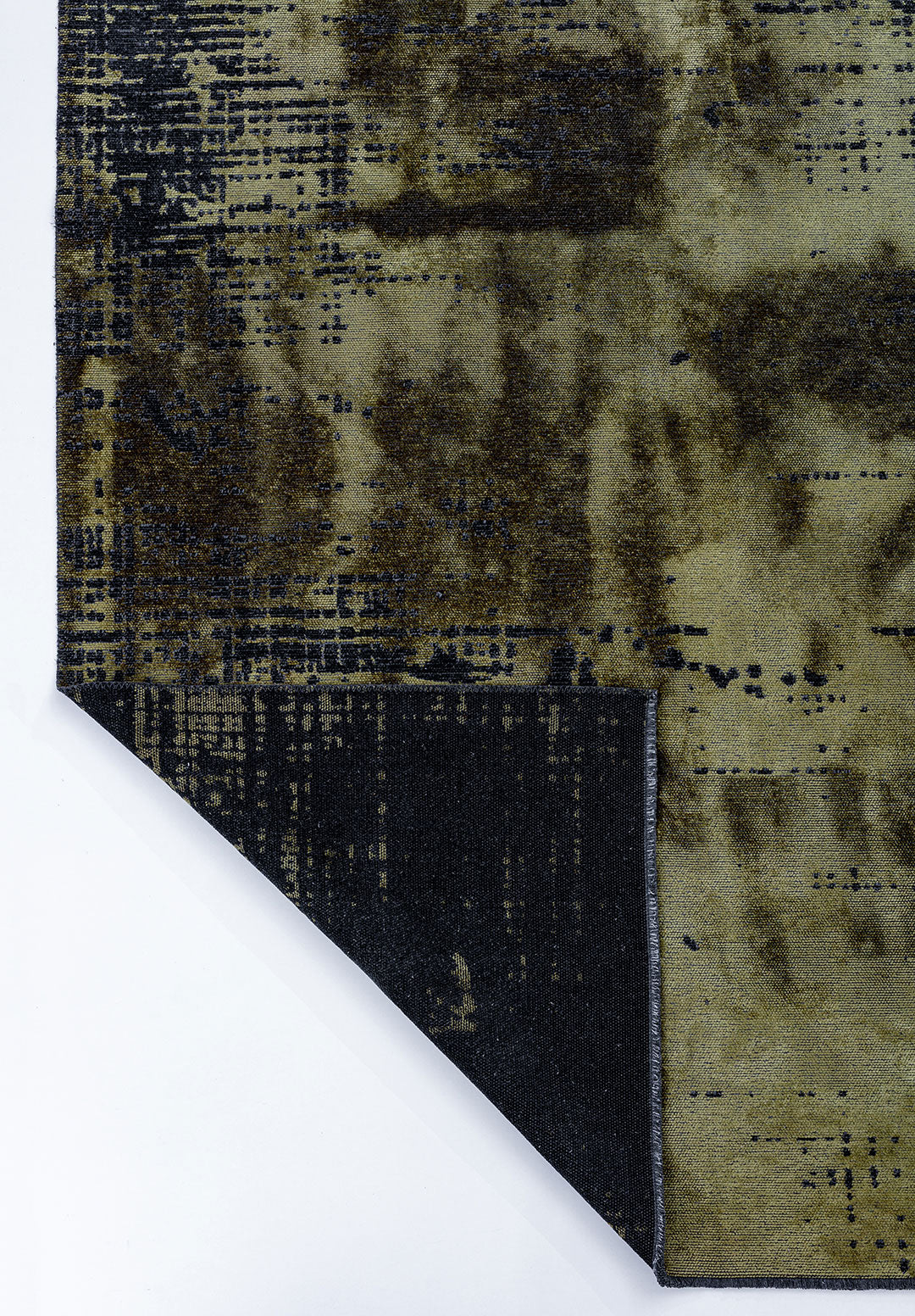 Space Green - Matte Black Rug
