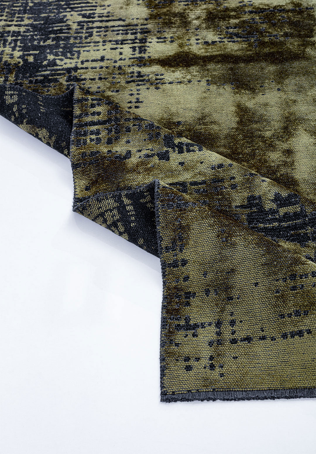 Space Green - Matte Black Rug