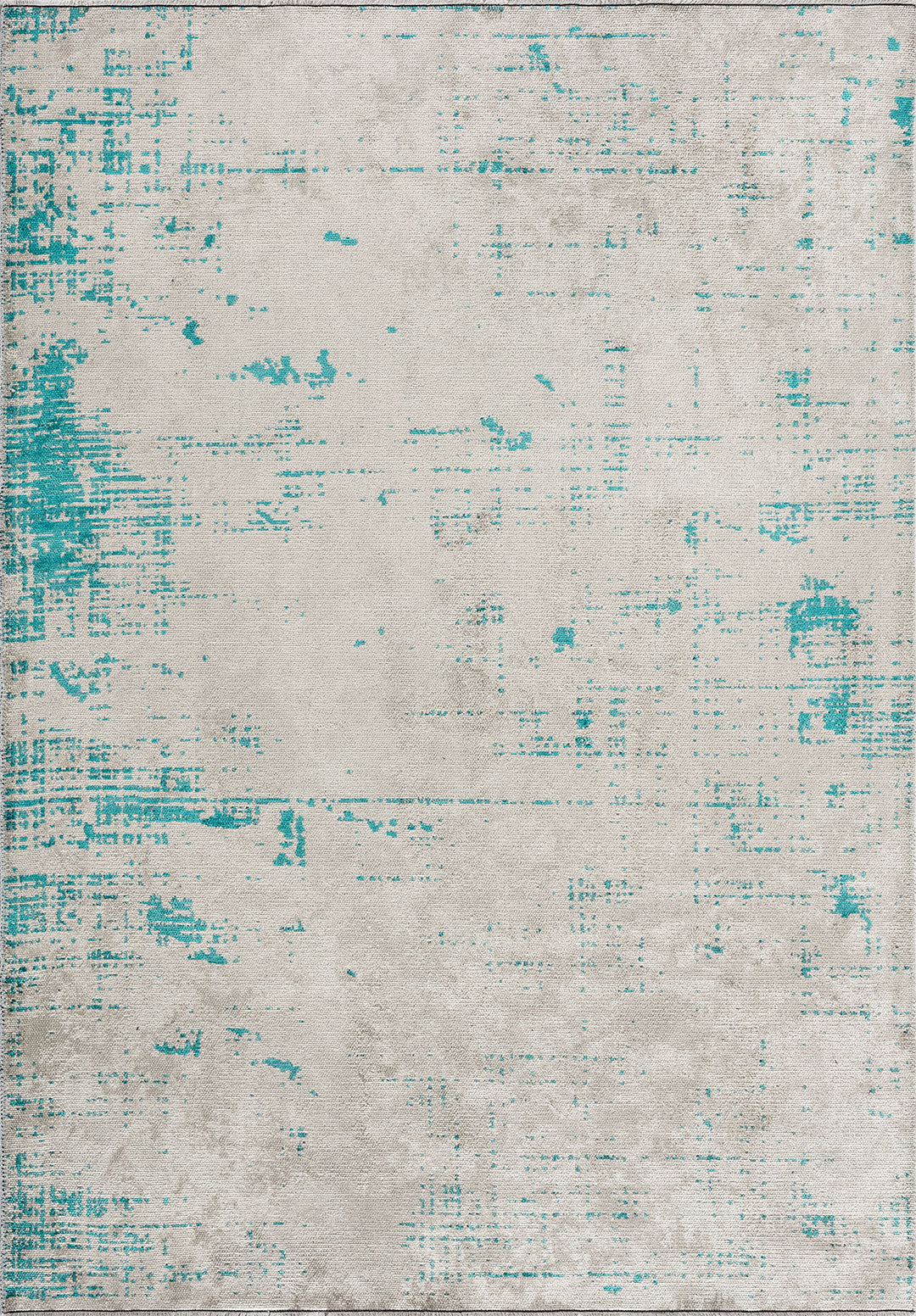 Space White - Turquoise Rug