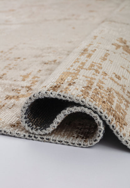 Space White - Dark Beige Rug