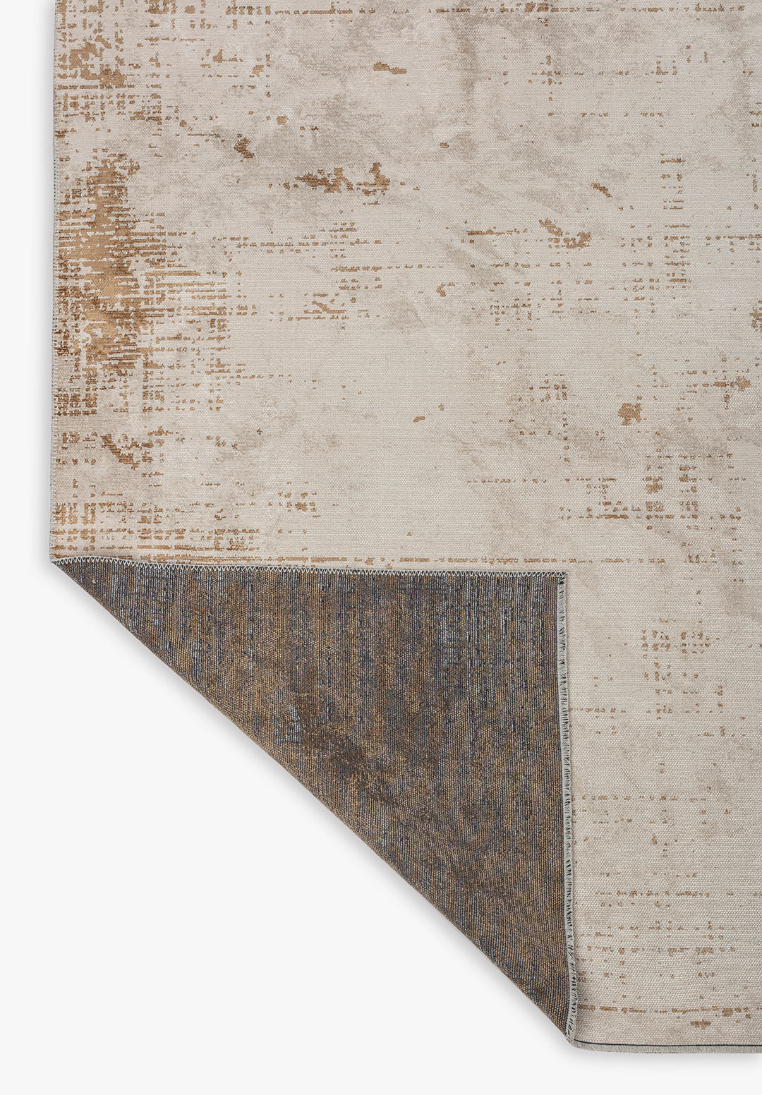 Space White - Dark Beige Rug
