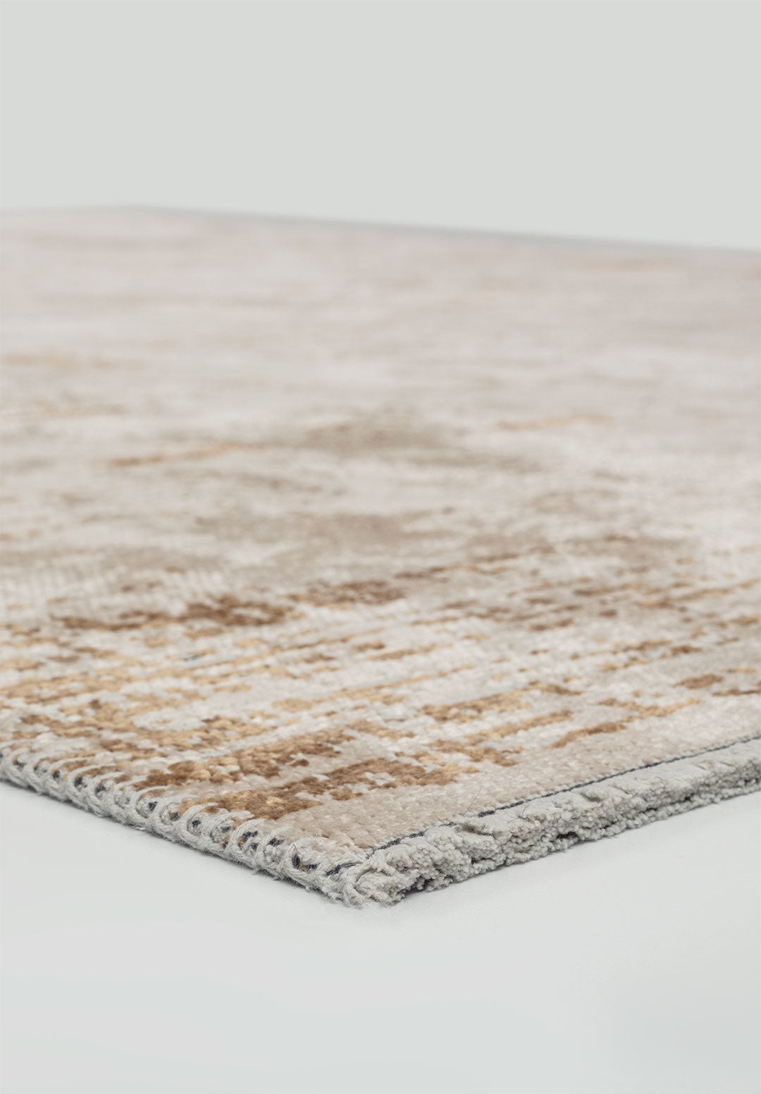 Space White - Dark Beige Rug