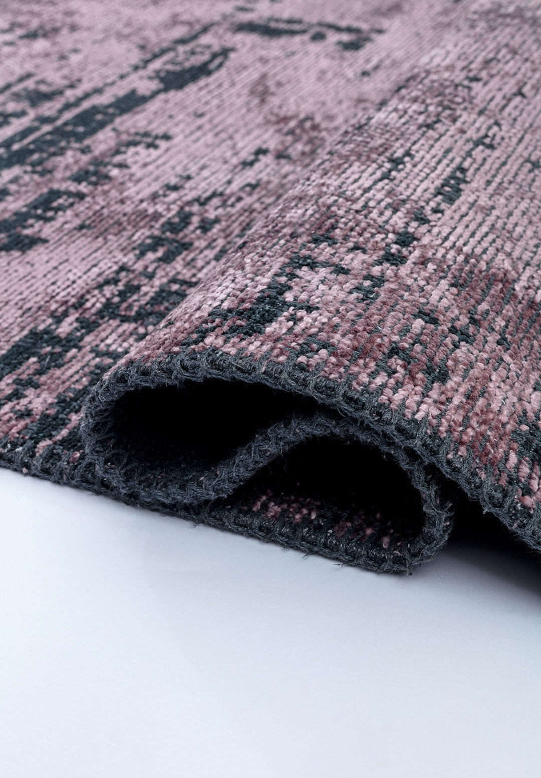 Space Damson - Matte Black Rug