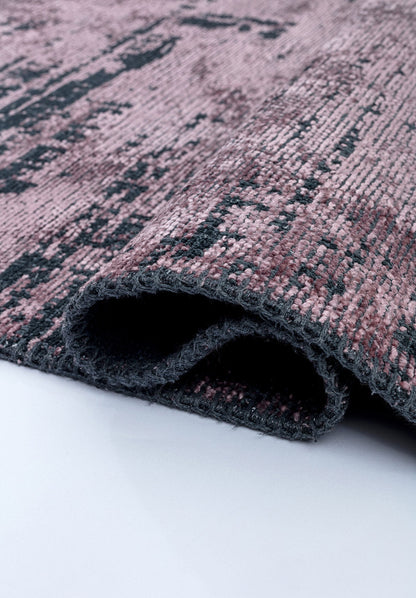 Space Damson - Matte Black Rug