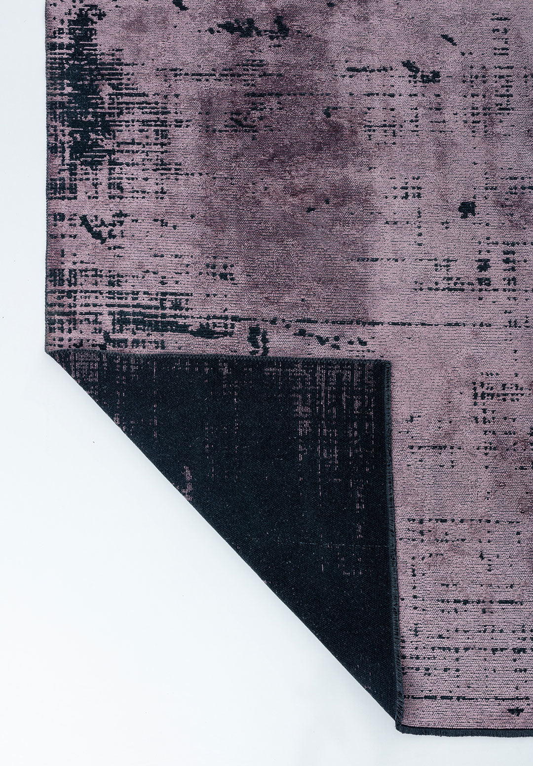 Space Damson - Matte Black Rug