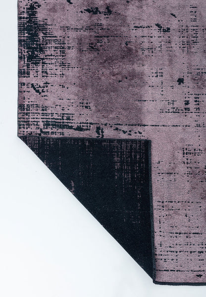 Space Damson - Matte Black Rug