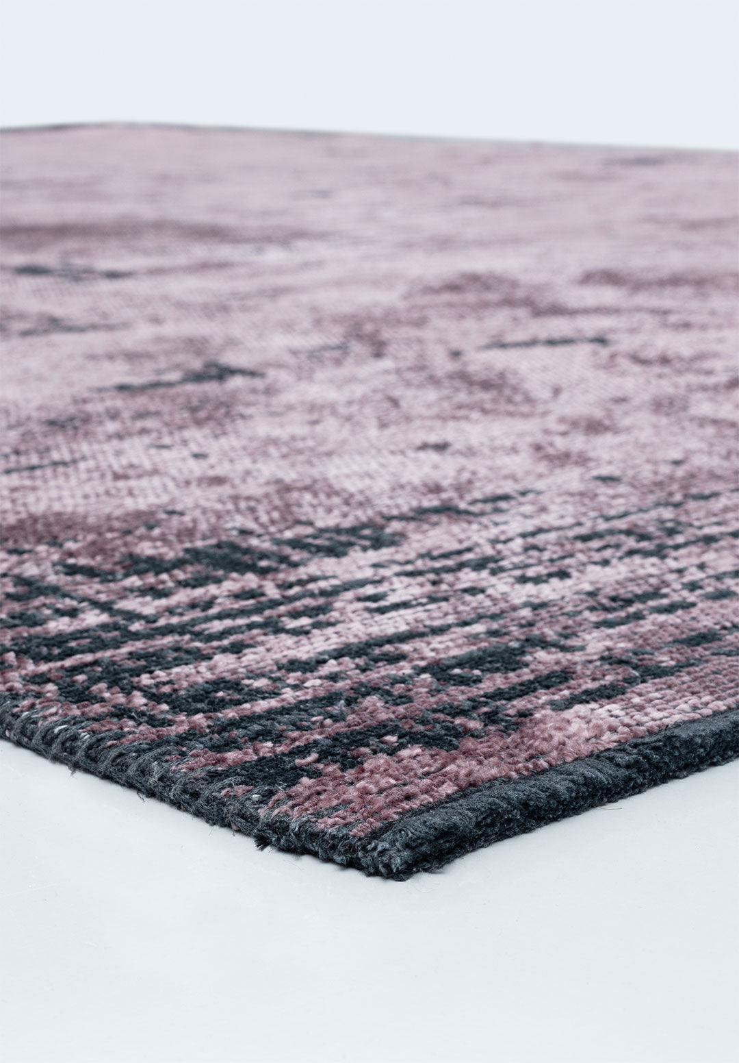 Space Damson - Matte Black Rug