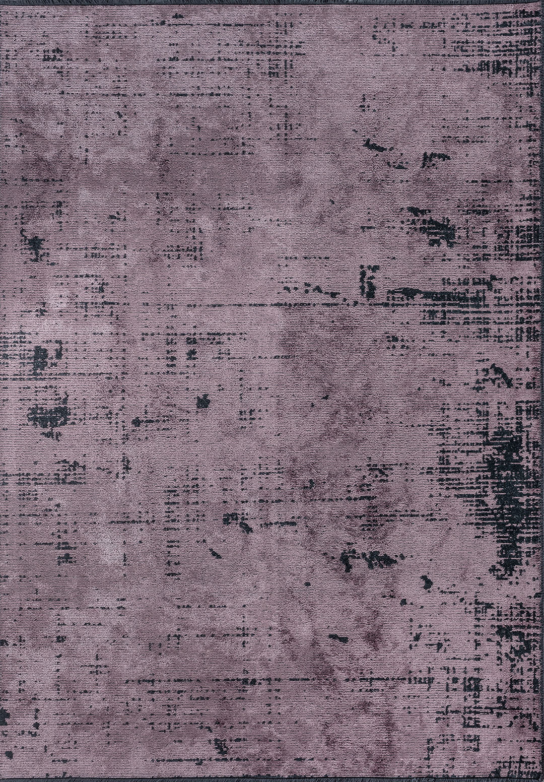 Space Damson - Matte Black Rug