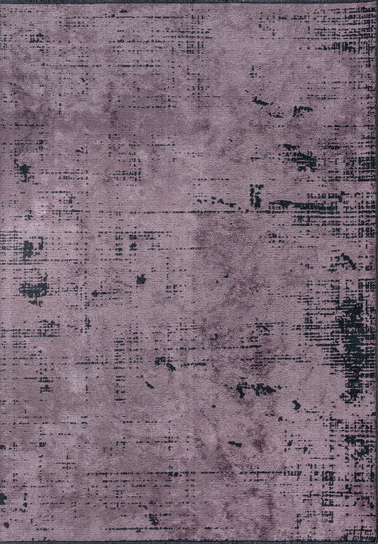 Space Damson - Matte Black Rug