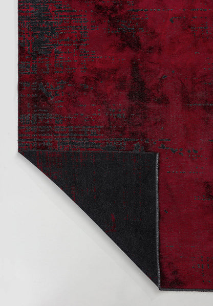 Space Red - Matte Black Rug