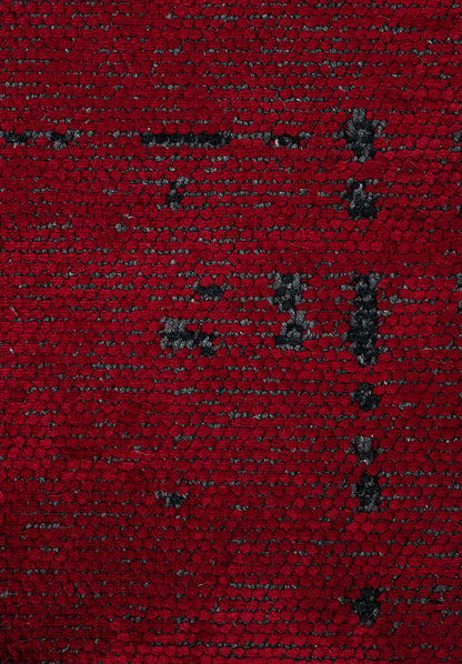 Space Red - Matte Black Rug