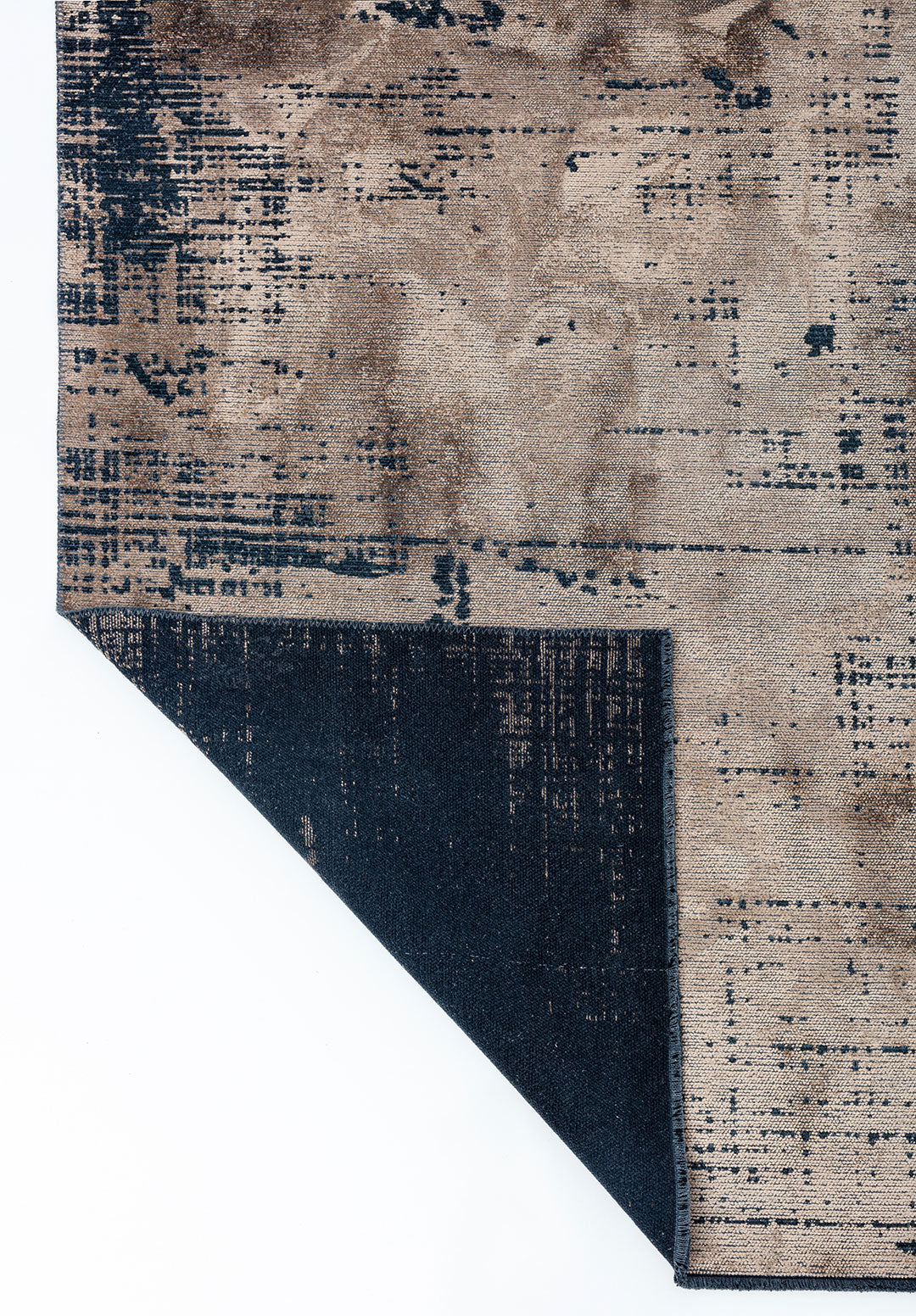 Space Dark Beige - Matte Black Rug