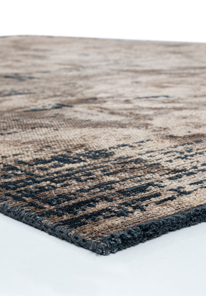 Space Dark Beige - Matte Black Rug