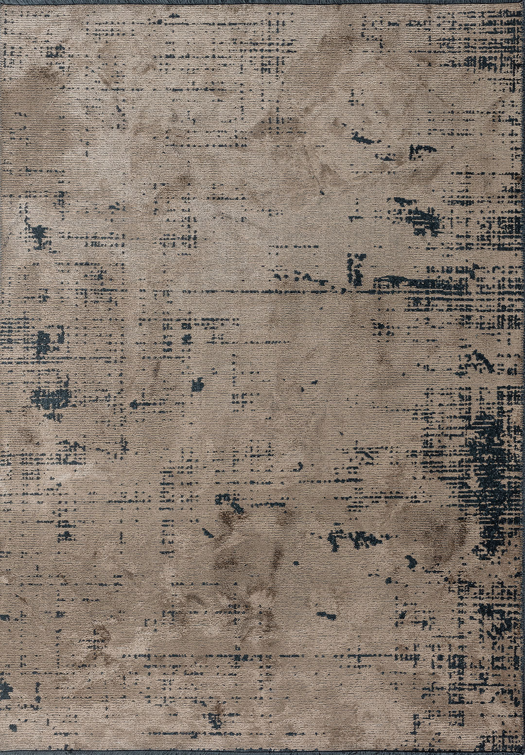 Space Dark Beige - Matte Black Rug